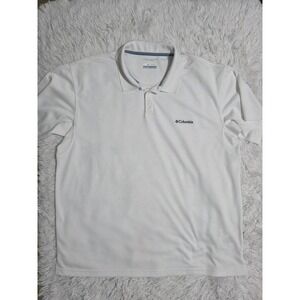 COLUMBIA OMNI-SHADE XXL‎ Men's S/S Vented Polyester Shirt White